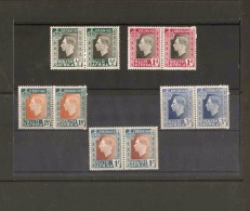 SOUTH AFRICA 1937 CORONATION SET INCLUDING "MOUSE FLAW" VARIETY SG 71/75 LIGHTLY MOUNTED MINT Minimum Cat £18 - Nuevos