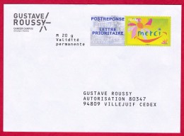 PAP – Post Réponse Merci – Gustave Roussy – 13P371 ( 2836) - Prêts-à-poster:reply