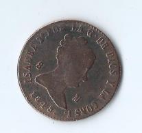 Espagne ISABEL II Por La G De Dios Y La Const  Reyna De Las Espanas 1845 8M - Monedas Provinciales