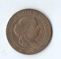 Espagne Isabel II POR LA GRATIA DE DIOS Y LA CONST 1867 - Monete Provinciali