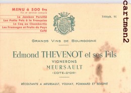 MEURSAULT EDMOND THEVENOT ET FILS LE CHANDELIER HOSTELLERIE CROIX DE CITEAUX VIGNERONS VITICULTURE BOURGOGNE VIN - Meursault