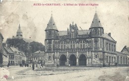 PAS DE CALAIS - 62 - SELECT 16 - AUXI LE CHATEAU - Hôtel De Ville - Eglise - Animation - Carte Defraichie - Auxi Le Chateau