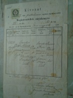 Hungary -  Hugo Antonius VUSZEK  1854 -Josephus--Josepha  HANOLD -   -old Document  1869  Pest   D137987.2 - Naissance & Baptême