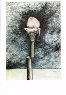 Illustration Ronald Searle - Le Mal Aimé - Chat Assis Sur Une Colonne Cassée .... N°688 - Dressed Animals