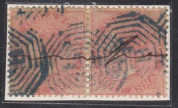 B1  Calcutta On 8a Pair / Bengal / Cooper / Renouf Type 7, British East India Used, Early Indian Cancellations - 1854 Britse Indische Compagnie