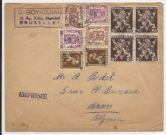 BELGIQUE - 1950 - ENVELOPPE "IMPRIME" De BRUXELLES Pour ORAN (ALGERIE) - Briefe U. Dokumente