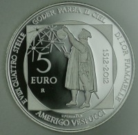 2012 - San Marino 5 Euro Vespucci - San Marino