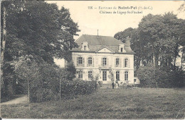 Environs De Saint Pol Château De Ligny St-Flochel (Griffe Militaire Au Dos) - Saint Pol Sur Ternoise