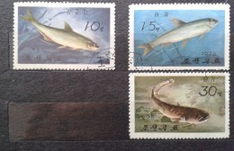 LOT 3 X People´s Republic Of China - 1975, Fish, Cancelled - Oblitérés