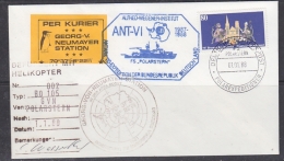 Germany 1988 Heliflight From Georg Von Neumayer Station To Polarstern On 1.1.1988 Signature (29172) - Expéditions Antarctiques