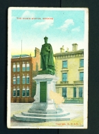 ENGLAND  -  Reading  The Kings Statue  Used Vintage Postcard As Scans (surface Damage On Plinth) - Reading