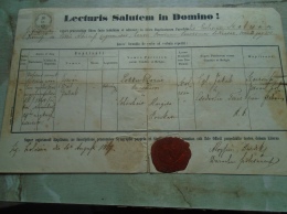 Hungary -Jakab LOKKER - (Donath Lokker Margita Schönhait) -old Document  1867 SZOLCSÁNY  Solcany- NITRA  D137987.13 - Naissance & Baptême
