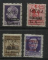 OCCUPAZIONE JUGOSLAVIA YUGOSLAVIA  ISTRIA ISTRA POLA 1945 NUOVO VALORE SOPRASTAMPATI ITALIA ITALY SERIE SET USATA - Occ. Yougoslave: Istria