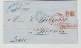 RL179 // - RUSSLAND -  Moskau 1854 Nach Reims/ Frankreich, Franco - ...-1857 Voorfilatelie