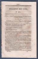 1854 BULLETIN DES LOIS - BREVETS D'INVENTION ET CERTIFICATS D'ADDITION - CALAIS PORT GRUE QUAI DE MAREE - COLONIES - Décrets & Lois