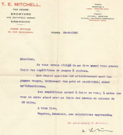 COURRIER T.E. MITCHELL à BIRMINGHAM (GRANDE BRETAGNE) 1923 - United Kingdom