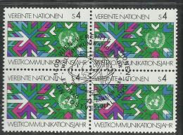 UNITED NATIONS AUSTRIA VIENNA WIEN - ONU - UN - UNO 1983 WORLD COMMUNICATIONS YEAR COMMUNICATION ANNO COMUNICAZIONI USED - Usados