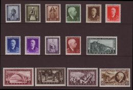 ITALIAN OCCUPATION 1939 Defins Set, Mi 298/312,SG 351/65,vfm (15) For More Images, Please Visit... - Albanien