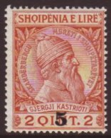 1914 5pa On 2q,SG 40,Mi 41,vfm With Surch SHIFT - "Para" Omitted For More Images, Please Visit... - Albanien