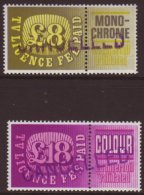 REVENUE 1975 GB £8 & £18 TV Licence With Labels,Ba 2&4,nhm,"CANCELLED" For More Images, Please... - Ohne Zuordnung