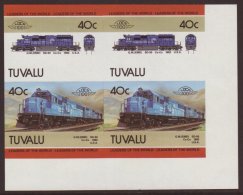 RAILWAYS 1985 Tuvalu 40c Imperf Pair, SG 350/1, NHM For More Images, Please Visit... - Ohne Zuordnung