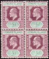 1908 ½d Dull Purple And Green On Chalk-surfaced Paper, SG 29a, BLOCK OF 4 Superb Never Hinged Mint. For... - Leeward  Islands