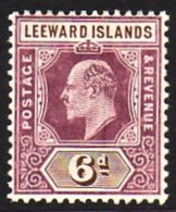 1905-08 6d Dull Purple & Brown, SG 34, Very Fine Mint For More Images, Please Visit... - Leeward  Islands