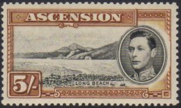 1938-53 5s Black And Yel-brown, Perf 13½, SG 46, Very Fine Mint For More Images, Please Visit... - Ascension