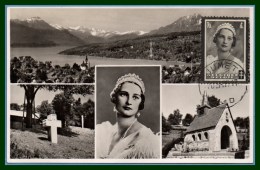 Carte Maximum Küssnacht (Suisse) La Chapelle Au Souvenir à S.M. Astrid 1935 Yv. N° 415 - 1934-1951