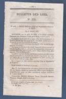 1854 BULLETIN DES LOIS - ENGAGEMENTS VOLONTAIRES EN ALGERIE - DISTILLATION DE CEREALES OU DE SUBSTANCES FARINEUSES - Décrets & Lois