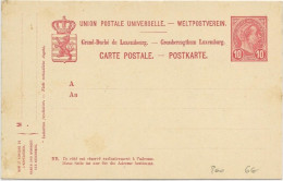 LUXEMBOURG - CARTE ENTIER POSTAL Ref: Mi P60 NEUVE - Entiers Postaux