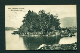 SCOTLAND  -  Loch Lomond  Heather Island  Used Vintage Postcard As Scans - Dunbartonshire