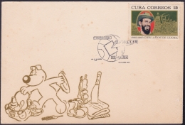 1969-CE-11 CUBA 1969 SPECIAL CANCEL. 1 EXHIBICION FILATELICA SANFEX. CAMILO CIENFUEGOS. - Lettres & Documents