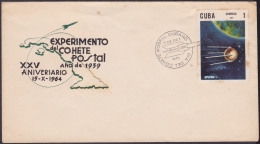 1975-CE-13 CUBA 1975 SPECIAL CANCEL. 36 ANIV COHETE POSTAL CUBANO. POSTAL ROCKET. - Briefe U. Dokumente