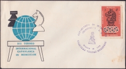 1975-CE-14 CUBA 1975 SPECIAL CANCEL. CAPABLANCA IN MEMORIAM AJEDREZ CHESS. CIENFUEGOS. CLAUSURA. ALFIL. - Briefe U. Dokumente