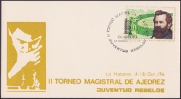 1976-CE-32 CUBA 1976 SPECIAL CANCEL. II TORNEO MAESTROS DE AJEDREZ.  JUVENTUD REBELDE CHESS. CLAUSURA. - Lettres & Documents