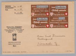 Schweiz KSZ Zusammendruck 1942-04-08 NN-Brief M.Altstoff VB Zu#256 I - Zusammendrucke