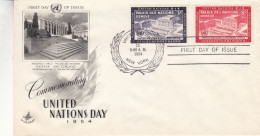 Nations Unies - ONU - Palais Des Nations - Document De 1954 - Valeur 24 Euros - Lettres & Documents