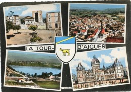 CPSM 84 LA TOUR D AIGUES MULTI VUES  Grand Format 15 X 10,5 - La Tour D'Aigues