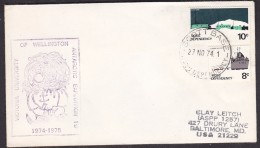 Ross Dependency 1974 Scott Base Ca Victoria University Of Wellington Cover  (29191) - Lettres & Documents