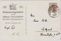 1911, Privat GSK 3 Pfg., Hochzeitsfeier  , #5642 - Privat-Ganzsachen