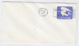 USA ANNIVERSARY OF MANS FIRST WALK ON THE MOON CANCEL COVER 1971 - Estados Unidos