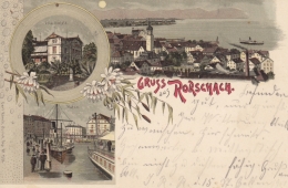 Rorschach - Mondscheinlitho - Stadt, Villaseefeld, Hafen - Rorschach