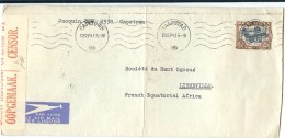 LBL37ETR - AFRIQUE DU SUD - LETTRE DU 12/9/1941 POUR LIBREVILLE  CENSURE - Storia Postale