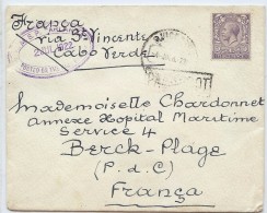 LBL37ETR - COURRIER POSTE EN HAUTE MER MSP "ARLANZA" JUILLET 1922 - Marcophilie