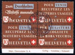 Schweiz KSZ Zusammendruck 1942-10-17 Altstoff VB Zu# 254 IV - Se-Tenant