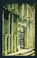 ENGLAND  -  Ely Cathedral  Bishop Alcock's Chapel Entrance  Used Vintage Postcard As Scans - Ely