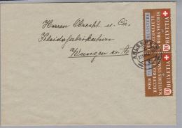 Schweiz KSZ Zusammendruck 1942-08-27 Brief Mit Zu#Z33f - Se-Tenant