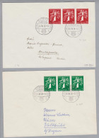 Schweiz KSZ Zusammendruck 1939-06-25 3 Briefe Mit Sonder-O S205 Z25-27a - Se-Tenant