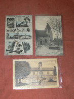 ROISSY EN FRANCE    1920 LOT DE 3 CPA MAIRIE / MULTI VUE /  EGLISE    CIRC OUI  EDIT - Roissy En France